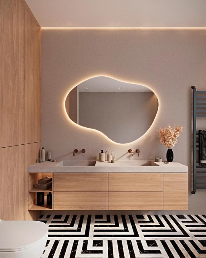 Como Asymmetrical LED Wall Mirror