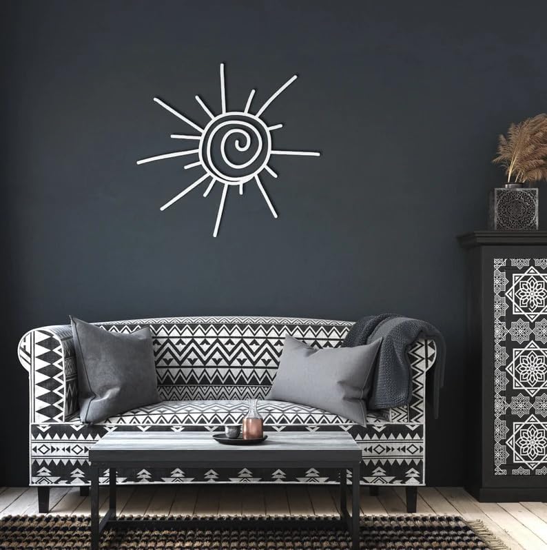 Sun Minimal Metal Wall Art