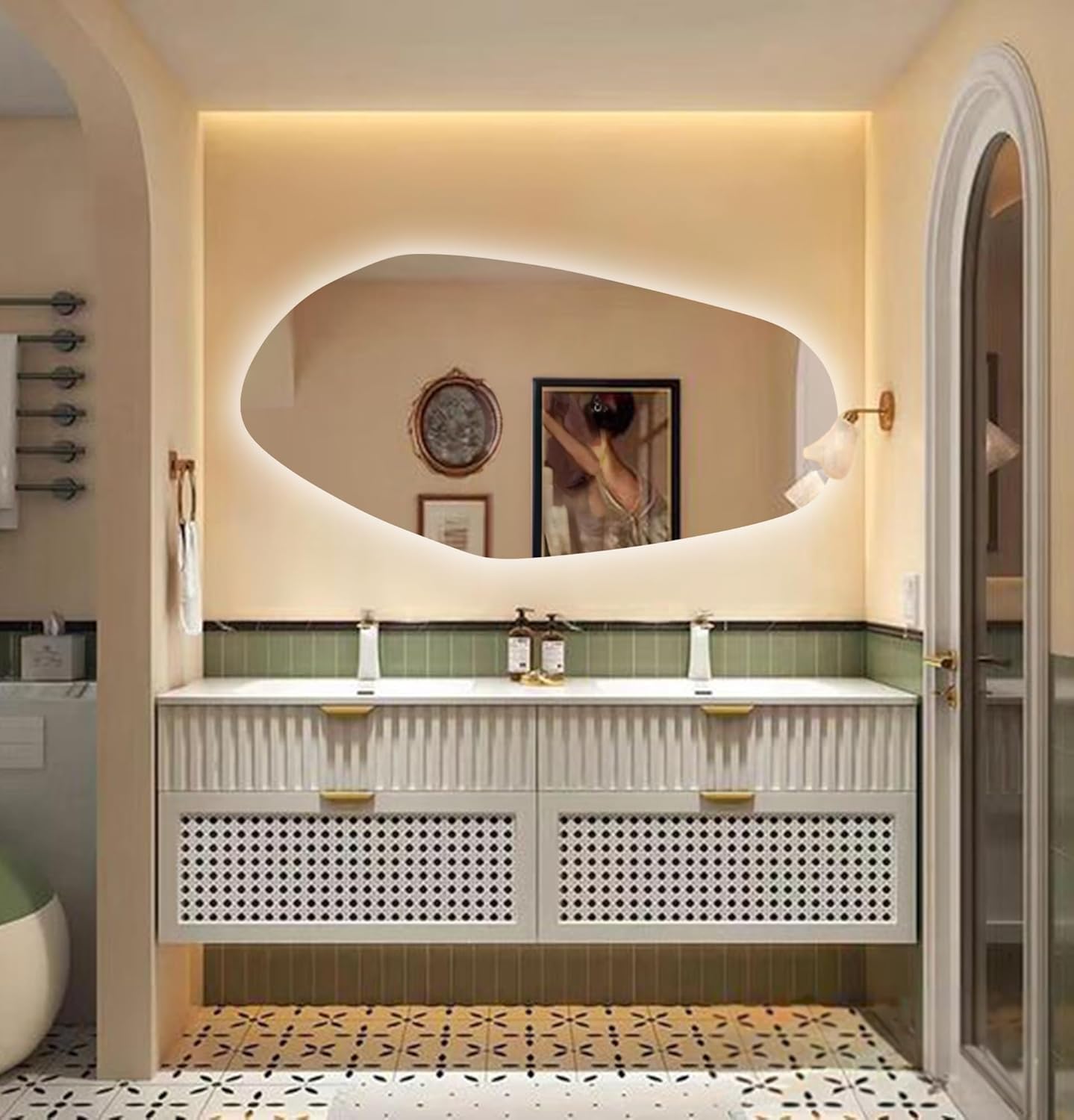 Amsterdam Asymmetrical LED Wall Mirror