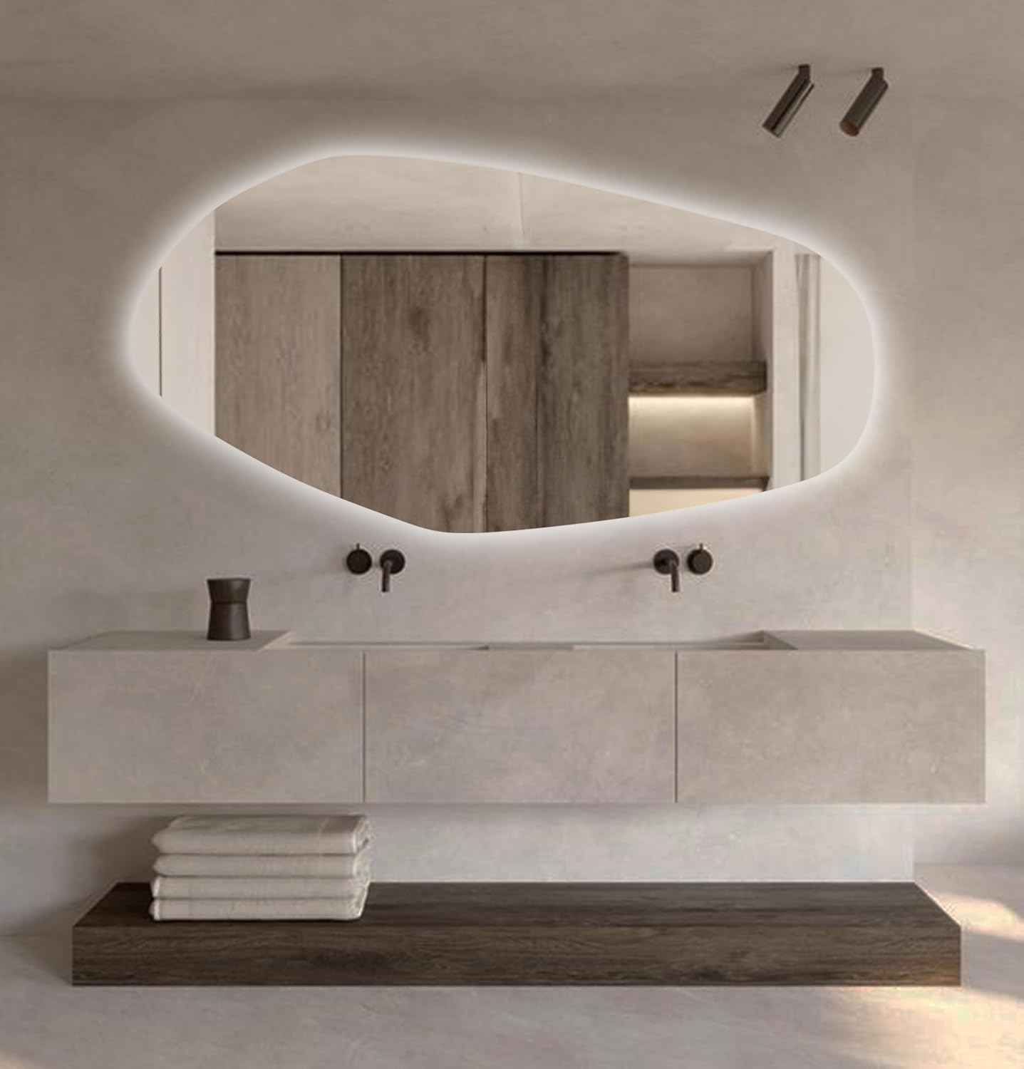 Amsterdam Asymmetrical LED Wall Mirror