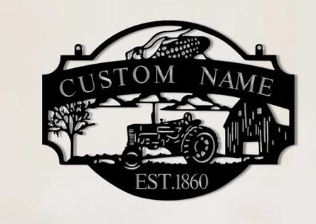Custom Farmhouse Metal Wall Sign