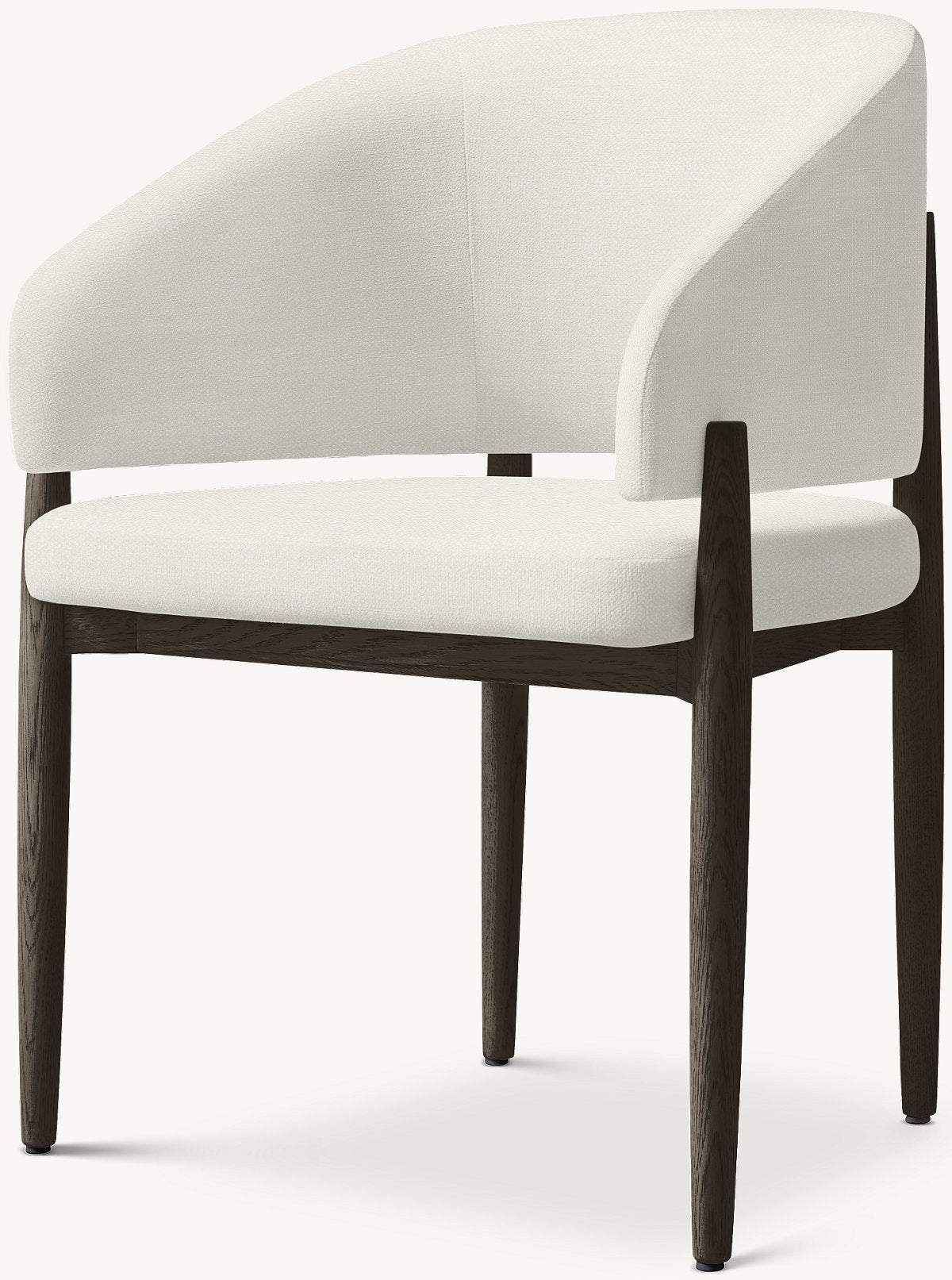 Eva Fabric Dining Armchair — Black Oak / Two-tone Linen (Natural)