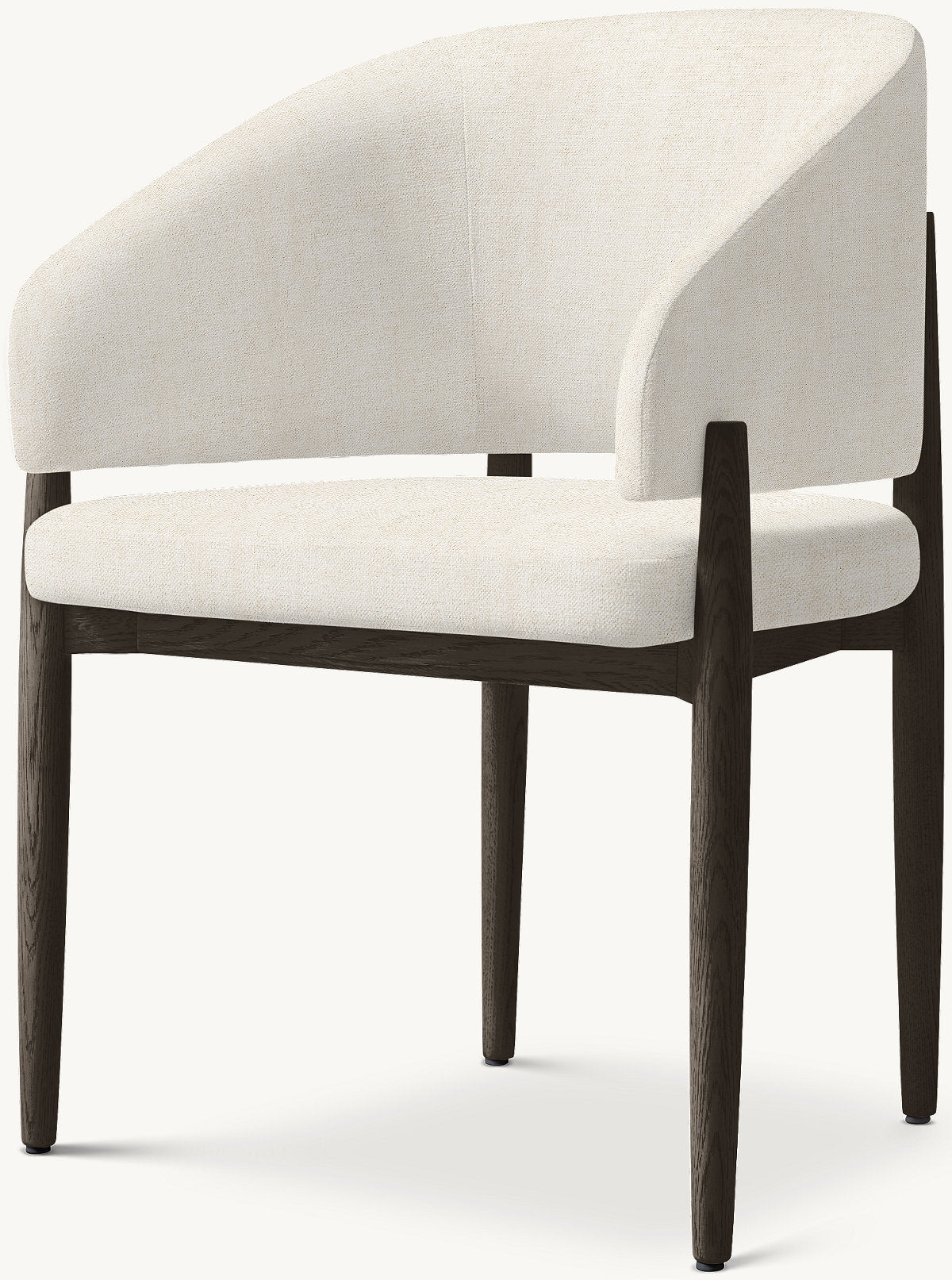 Eva Fabric Dining Armchair — Black Oak / Chenille (Natural)