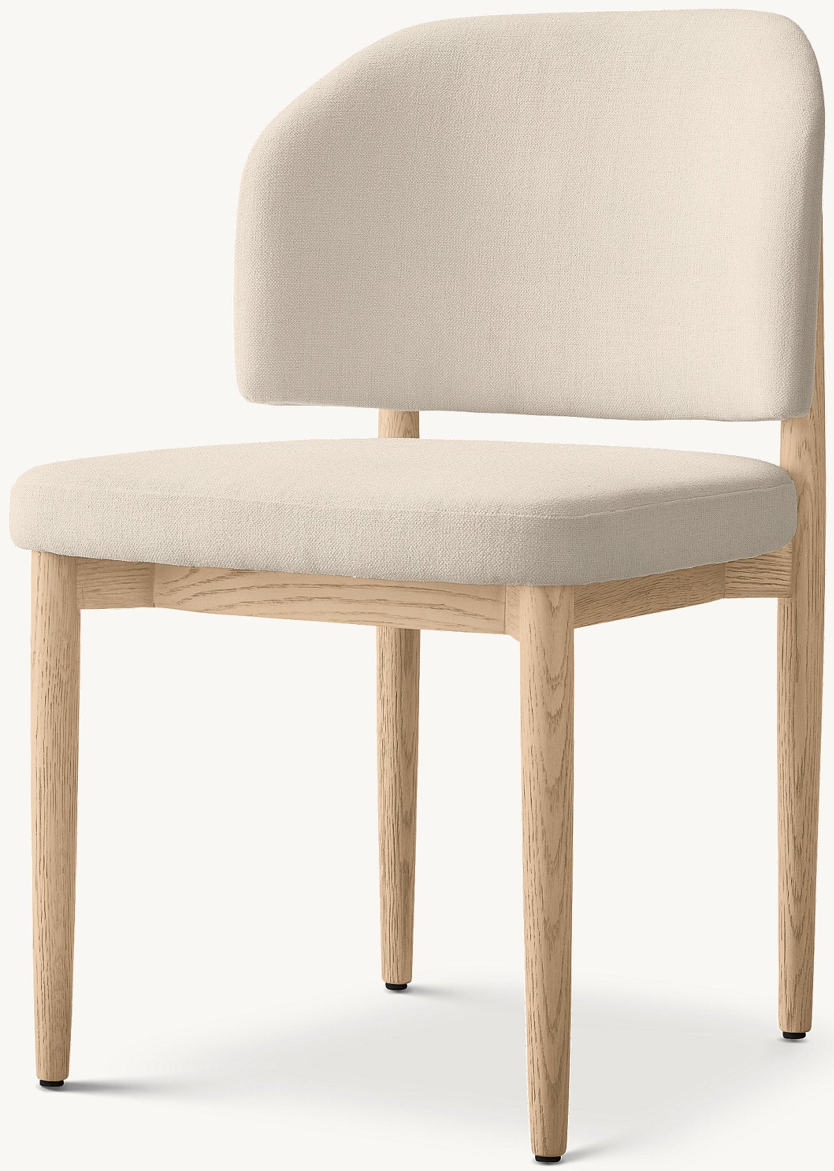 Eva Fabric Dining Side Chair — Greige Oak / Linen Wave (Natural)