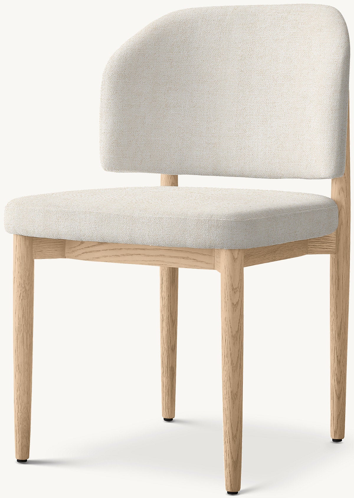 Eva Fabric Dining Side Chair — Greige Oak / Chenille (Natural)