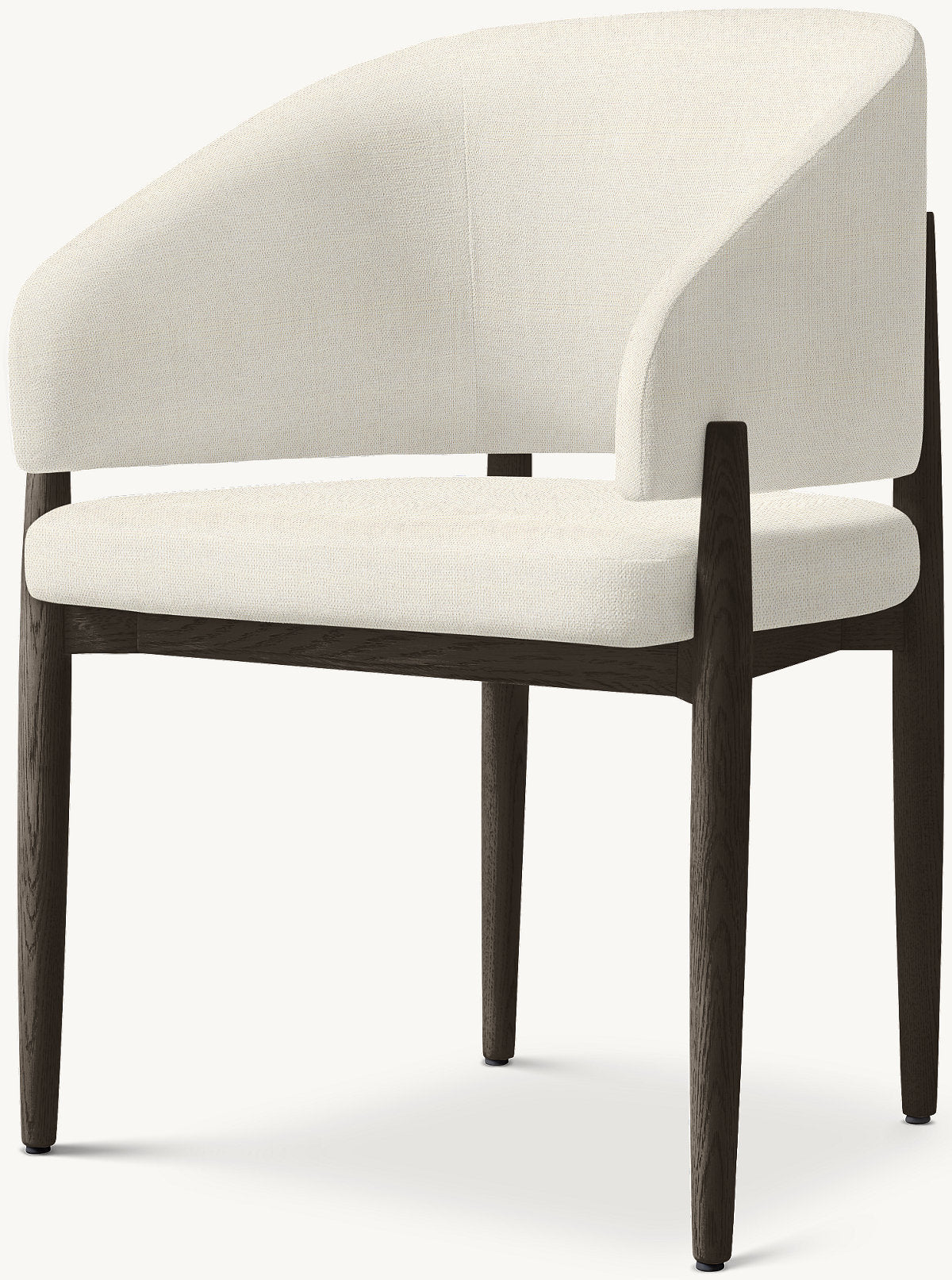 Eva Fabric Dining Armchair — Black Oak / Linen (Natural)