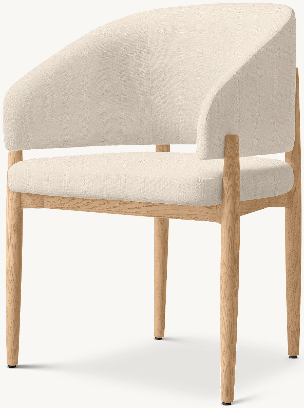 Eva Fabric Dining Armchair — Light Oak / Linen Wave (Natural)