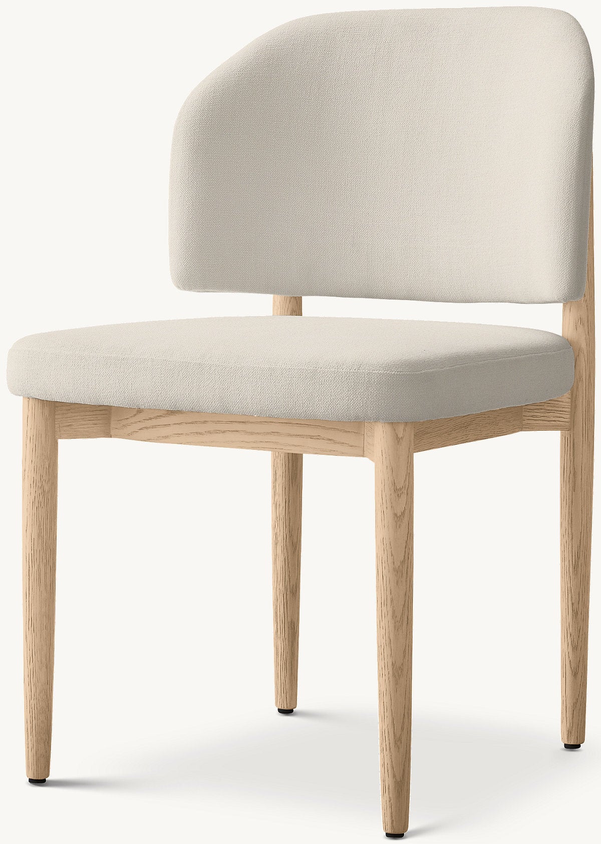 Eva Fabric Dining Side Chair — Greige Oak / Velvet (Natural)