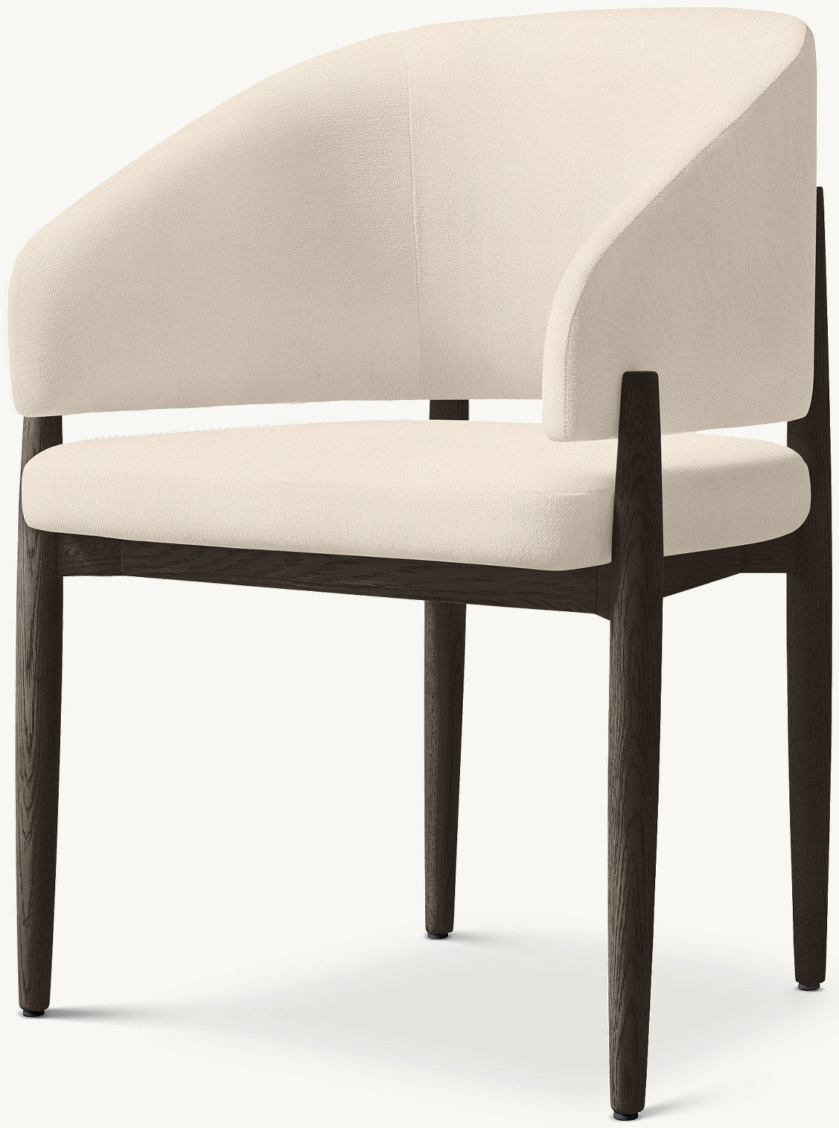 Eva Fabric Dining Armchair — Black Oak / Linen Wave (Natural)