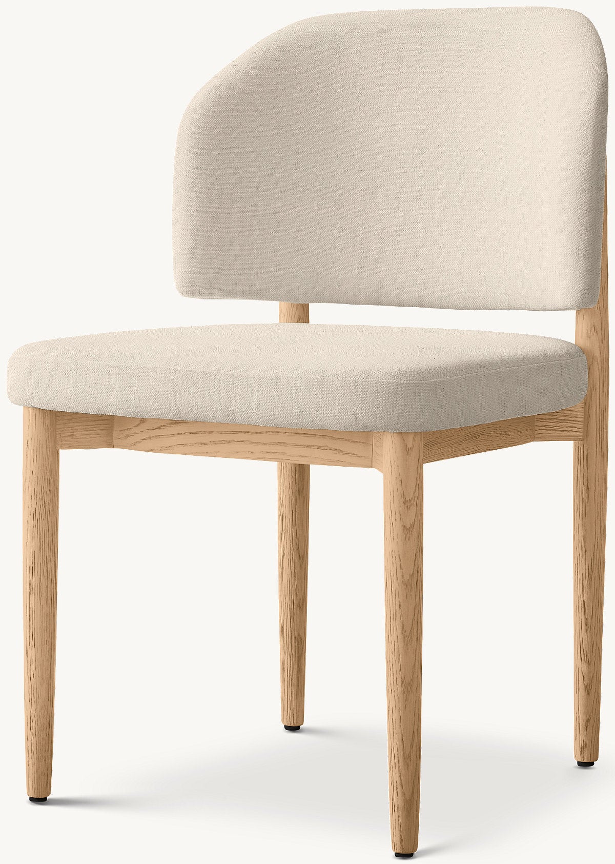 Eva Fabric Dining Side Chair — Light Oak / Linen Wave (Natural)