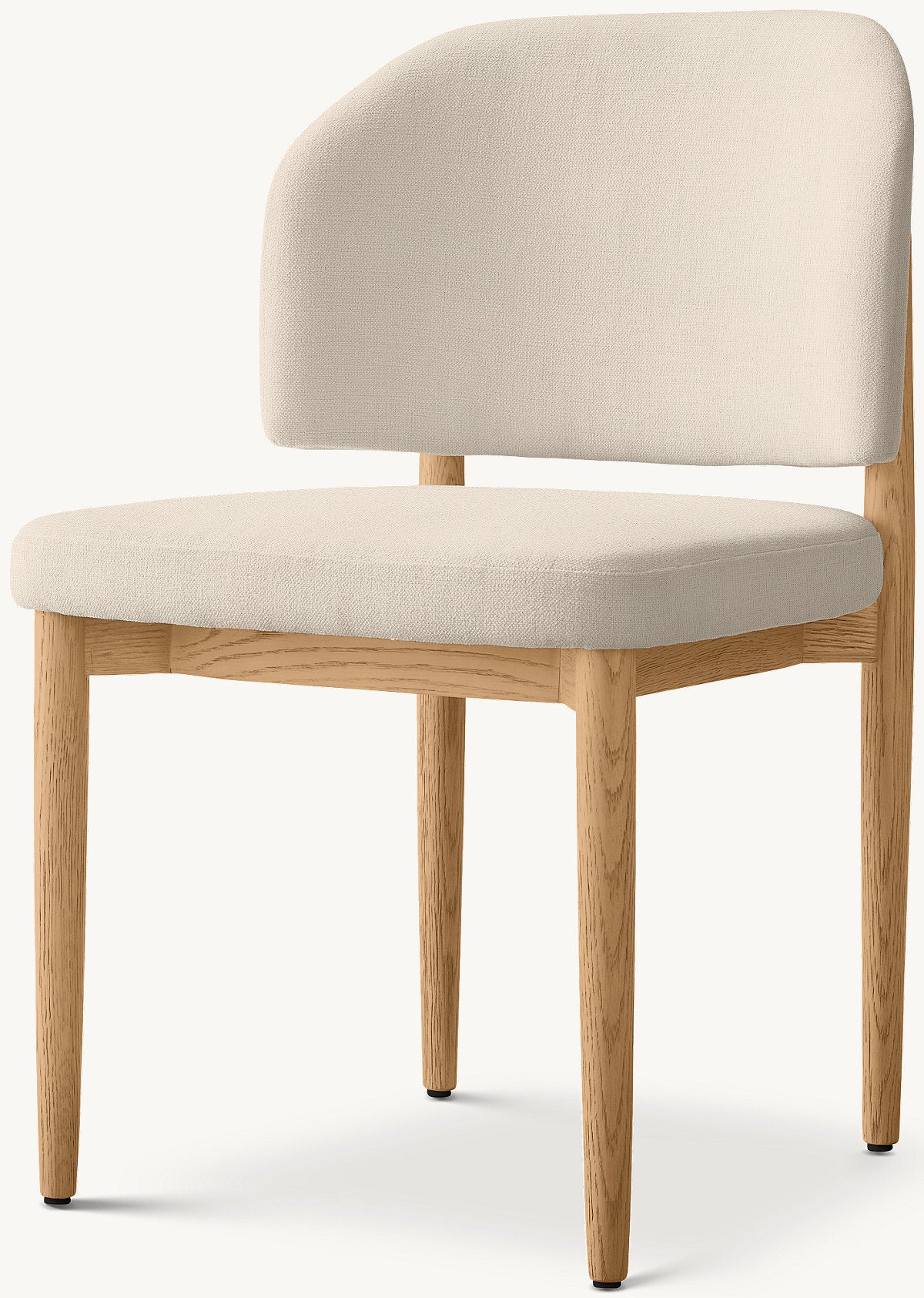 Eva Fabric Dining Side Chair — Natural Oak / Linen Wave (Natural)