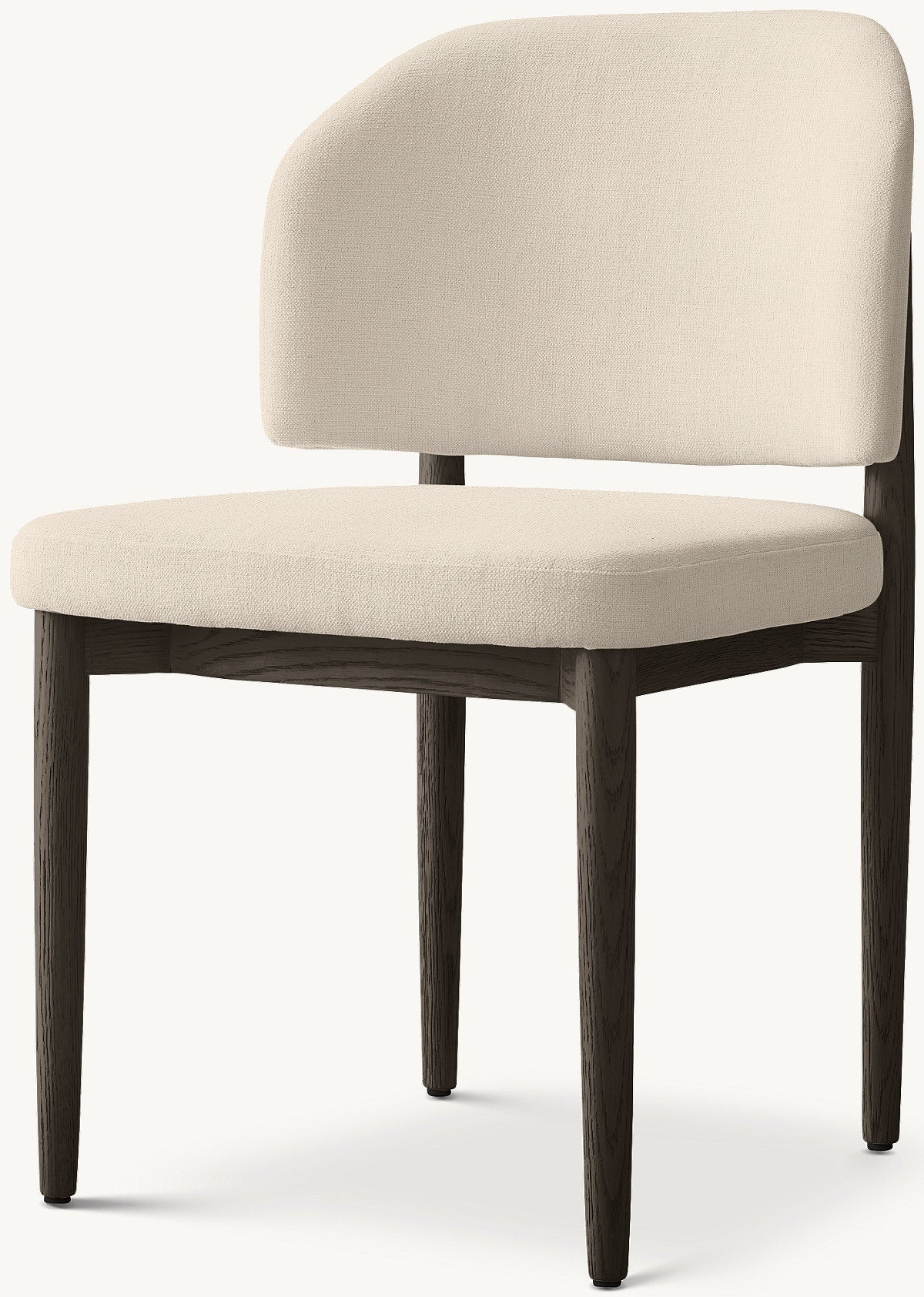 Eva Fabric Dining Side Chair — Black Oak / Linen Wave (Natural)