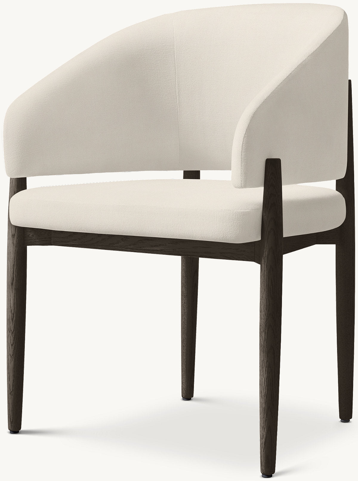 Eva Fabric Dining Armchair — Black Oak / Velvet (Natural)