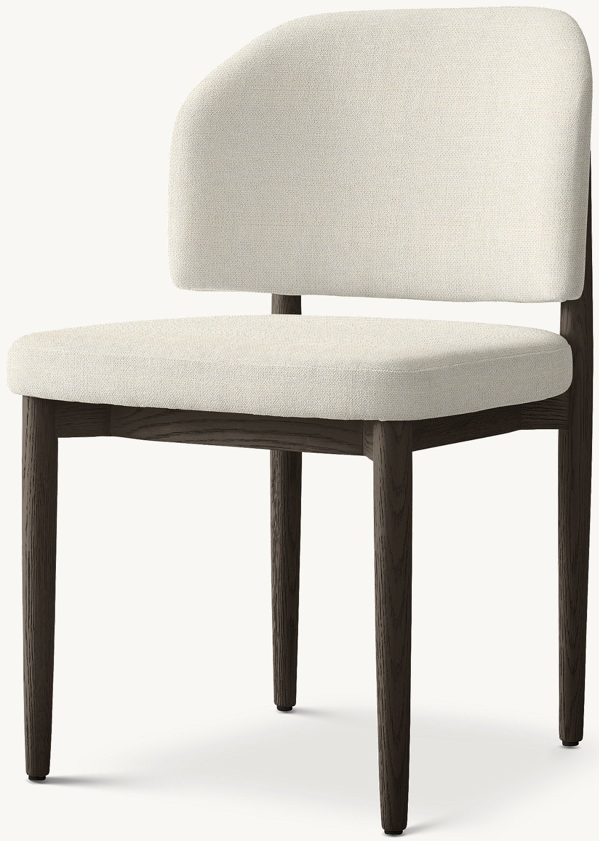Eva Fabric Dining Side Chair — Black Oak / Linen (Natural)