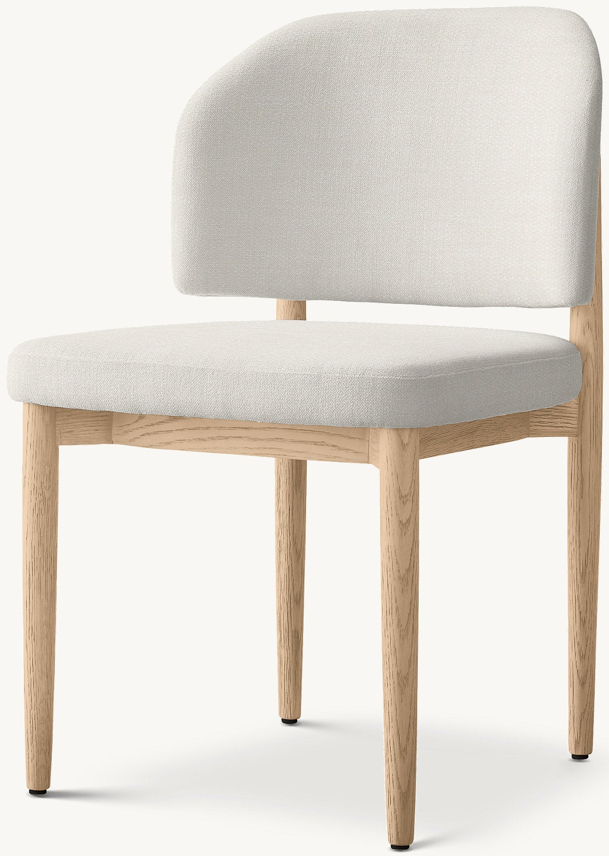 Eva Fabric Dining Side Chair — Greige Oak / Two-tone Linen (Natural)