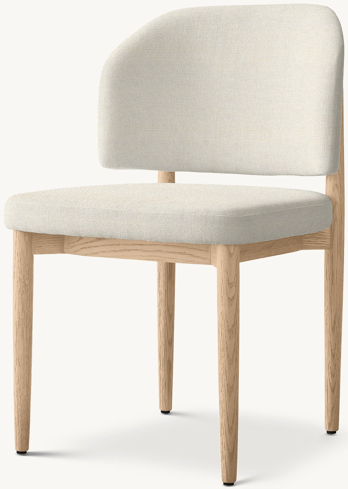 Eva Fabric Dining Side Chair — Greige Oak / Linen (Natural)