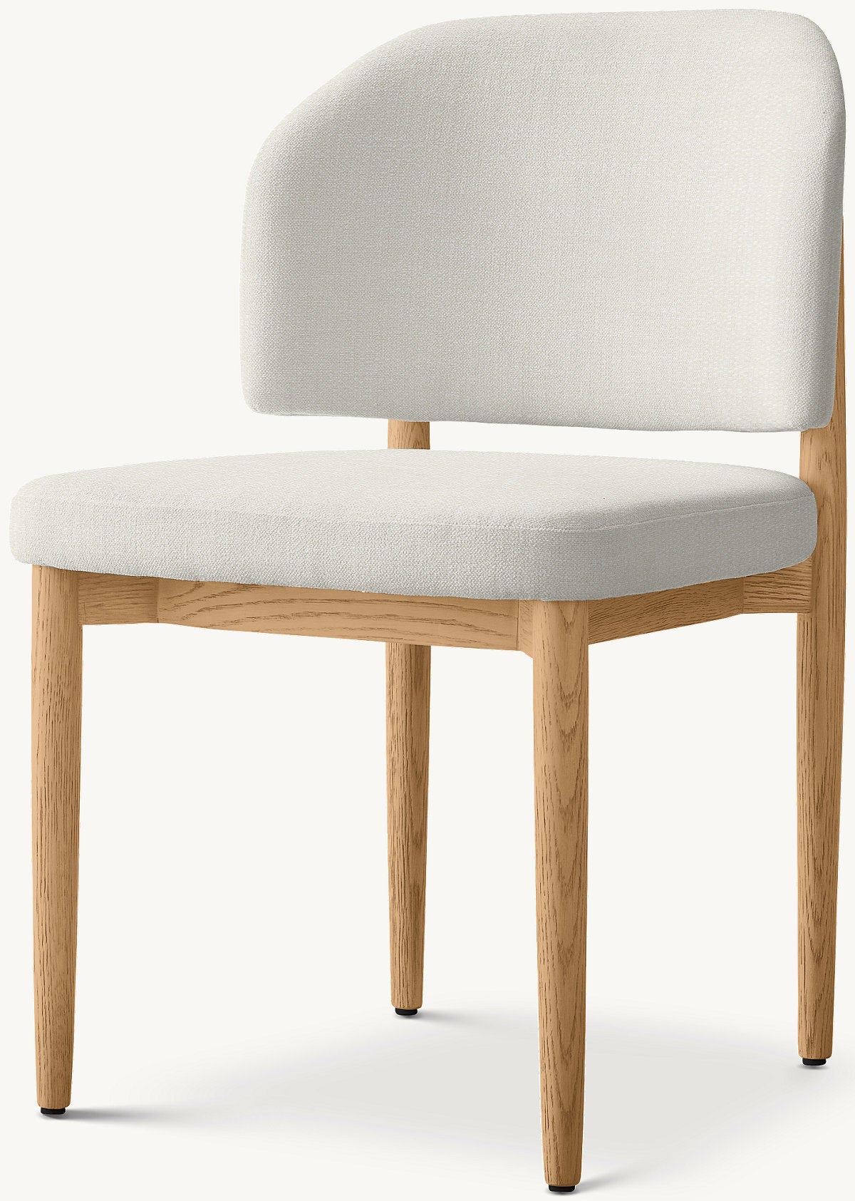 Eva Fabric Dining Side Chair — Natural Oak / Two-tone Linen (Natural)