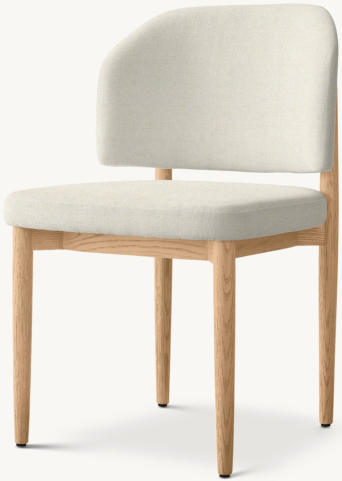 Eva Fabric Dining Side Chair — Light Oak / Linen (Natural)