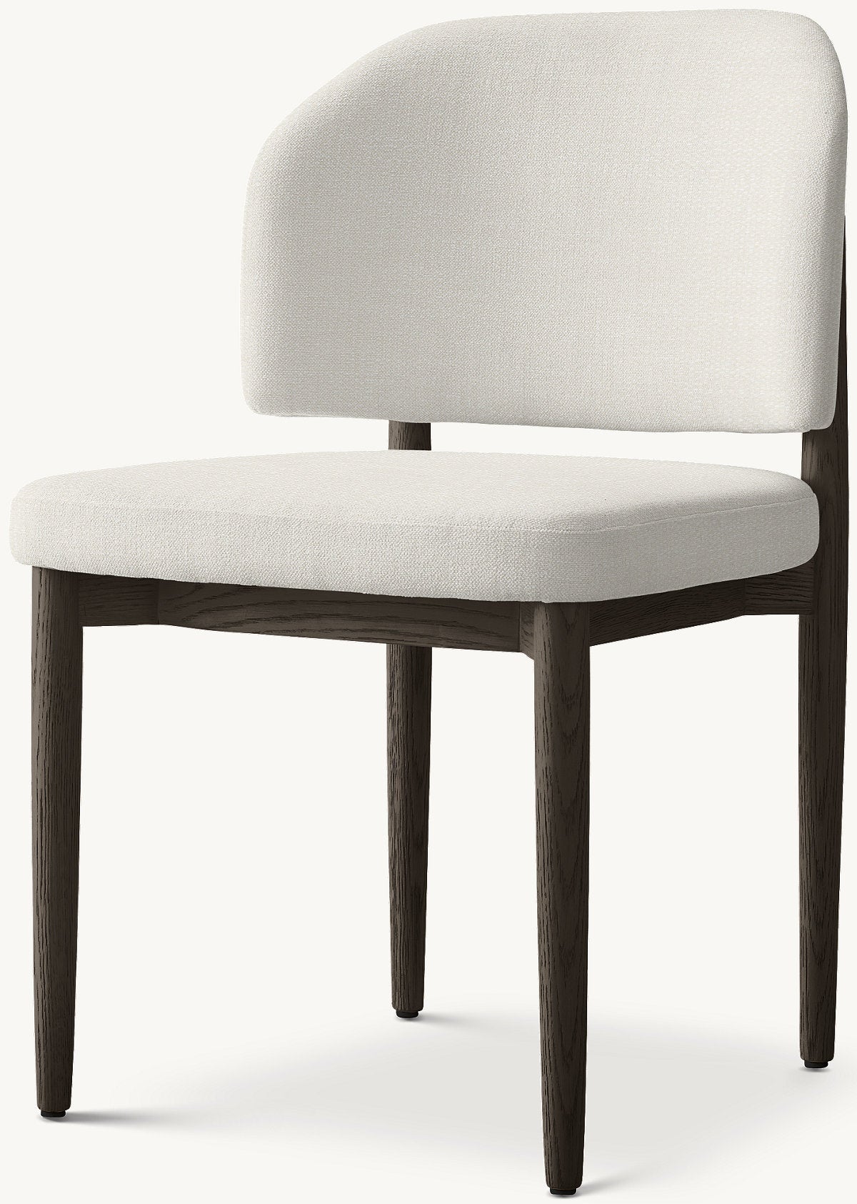 Eva Fabric Dining Side Chair — Black Oak / Two-tone Linen (Natural)