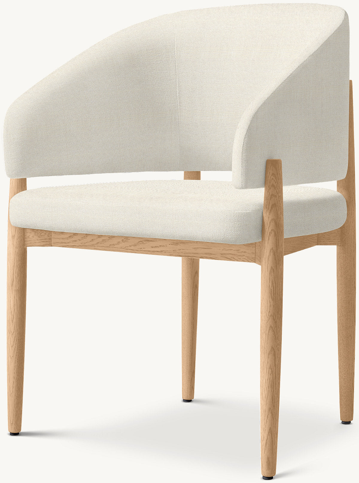 Eva Fabric Dining Armchair — Light Oak / Linen (Natural)