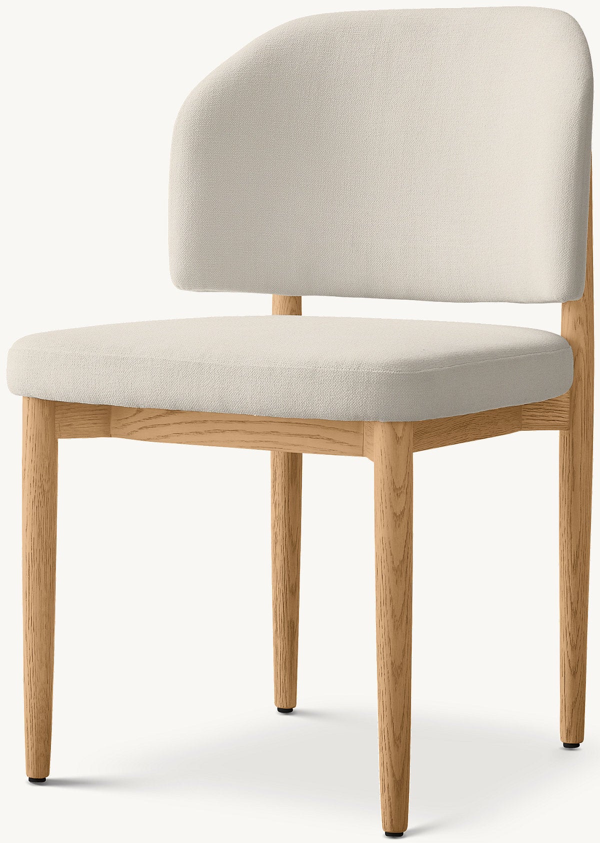 Eva Fabric Dining Side Chair — Natural Oak / Velvet (Natural)