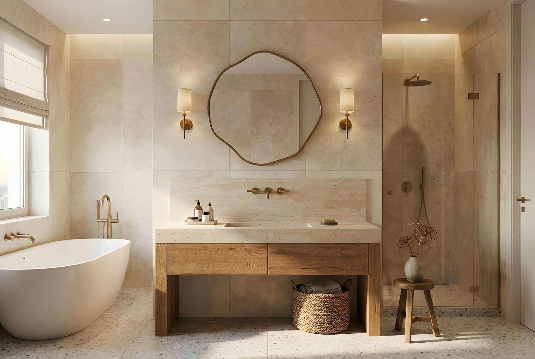 Ovalle Circular Asymmetrical Wall Mirror