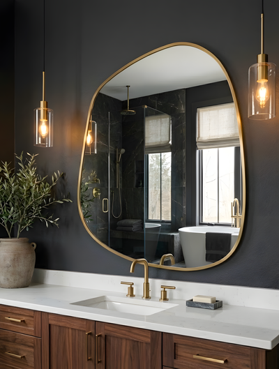 Amorphous Asymmetrical Wall Mirror