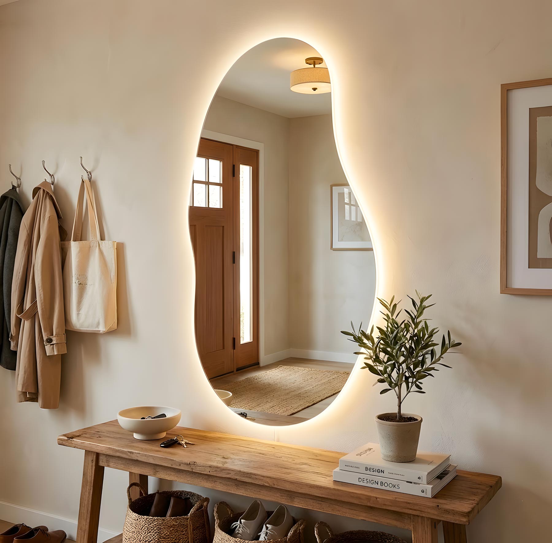 Floor Asymmetrical Led Mirror