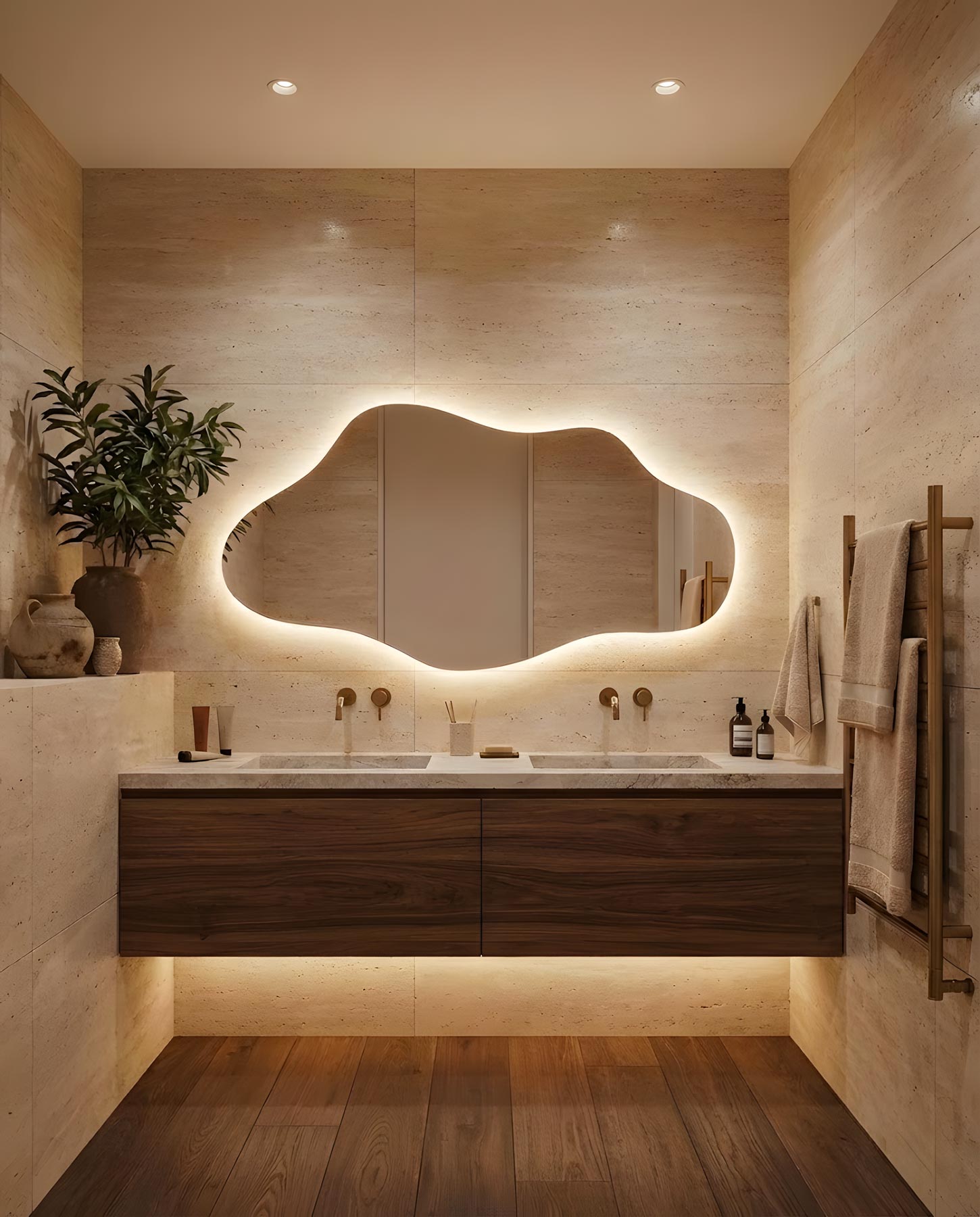 Cappadocia Irregular LED Vanity Mirror