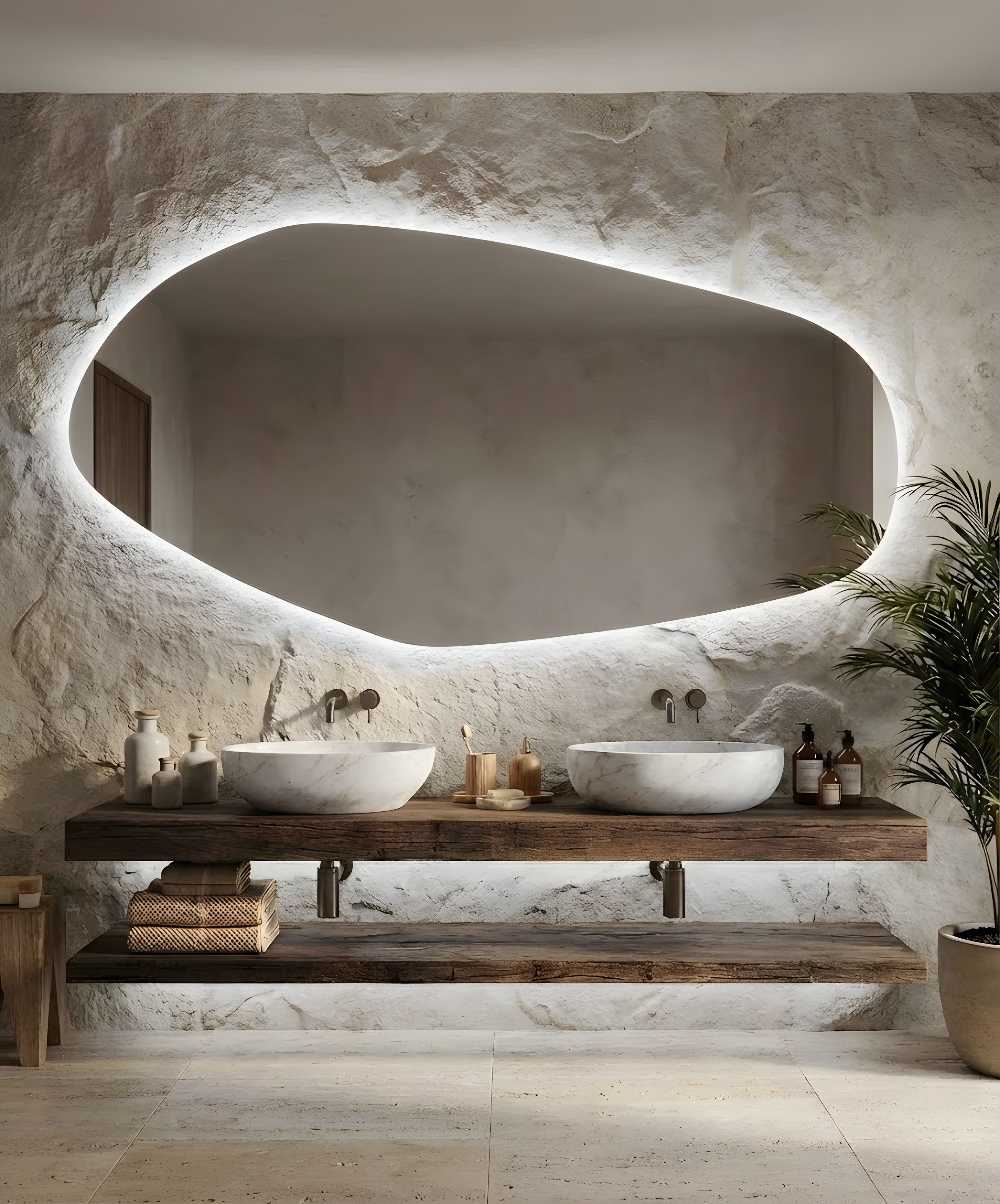 Amsterdam Asymmetrical LED Wall Mirror