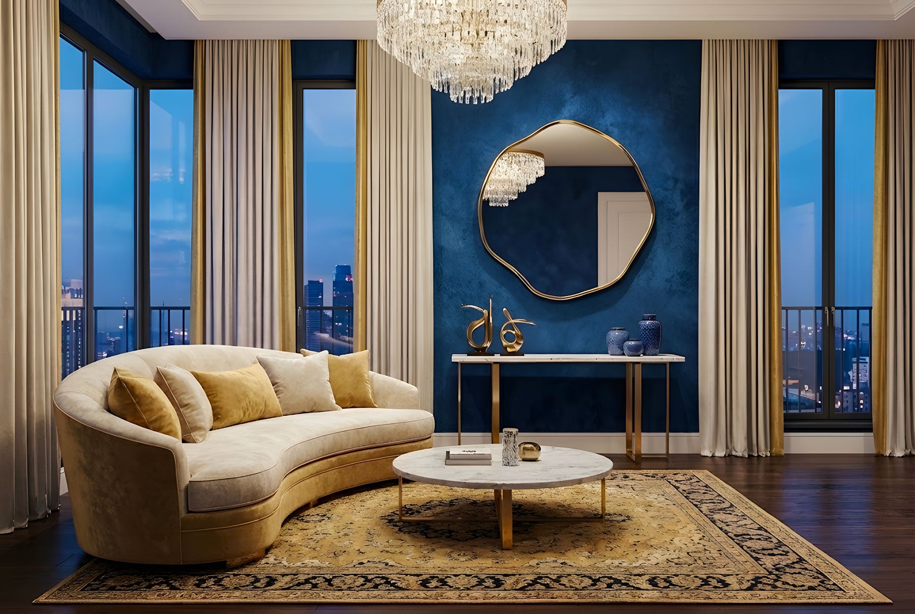 Ovalle Circular Asymmetrical Wall Mirror