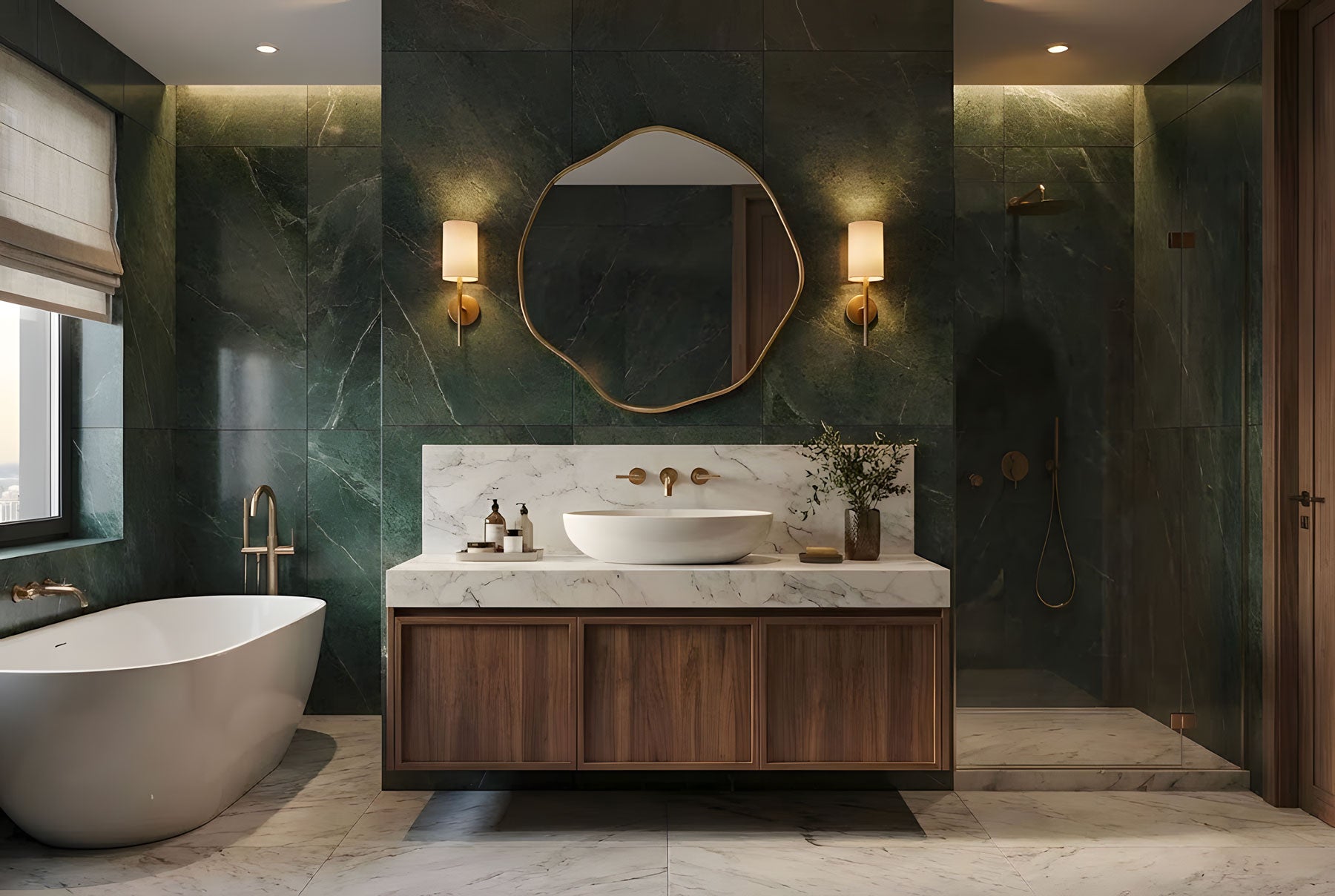 Ovalle Circular Asymmetrical Wall Mirror