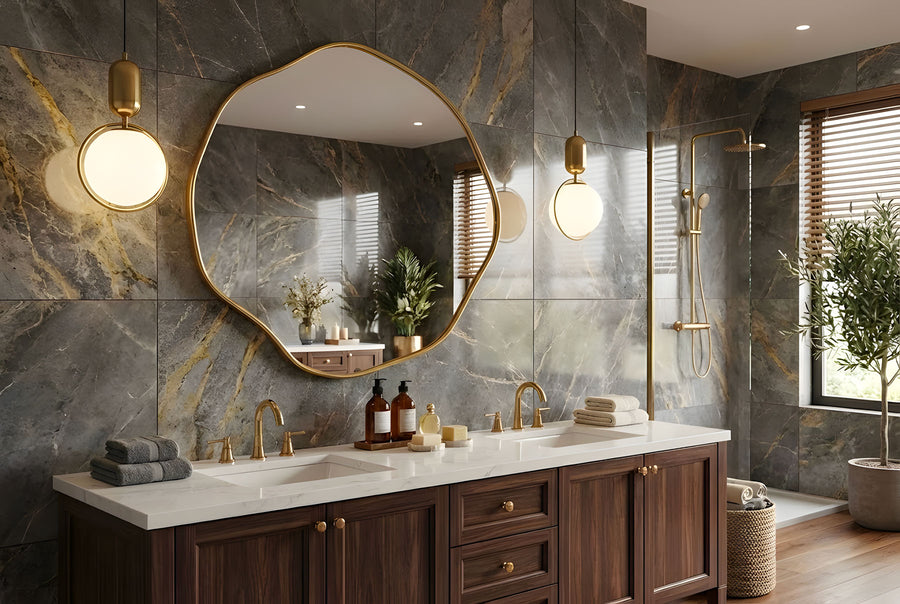 Ovalle Circular Asymmetrical Wall Mirror
