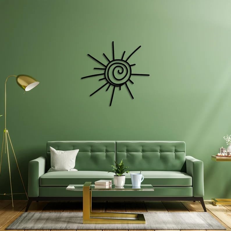 Sun Minimal Metal Wall Art