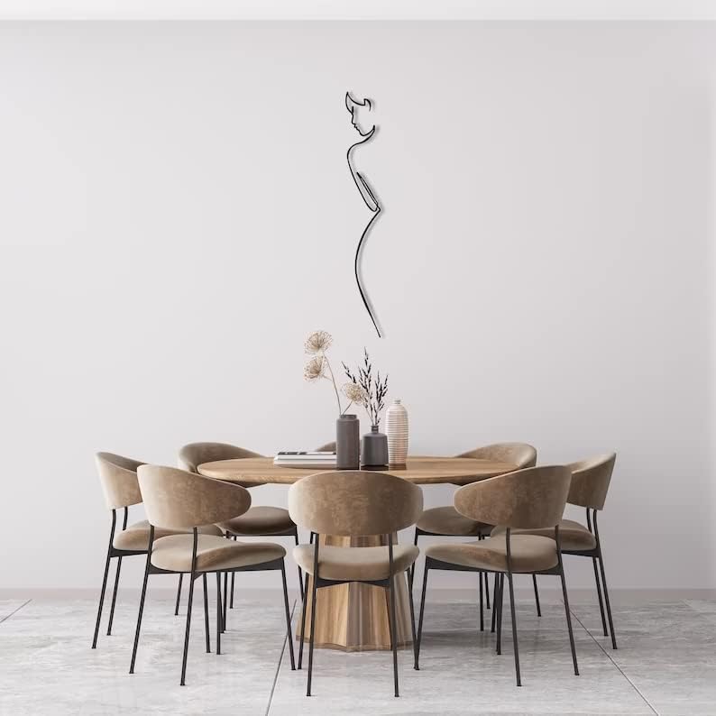 Minimalist Female Body Metal Wall Art