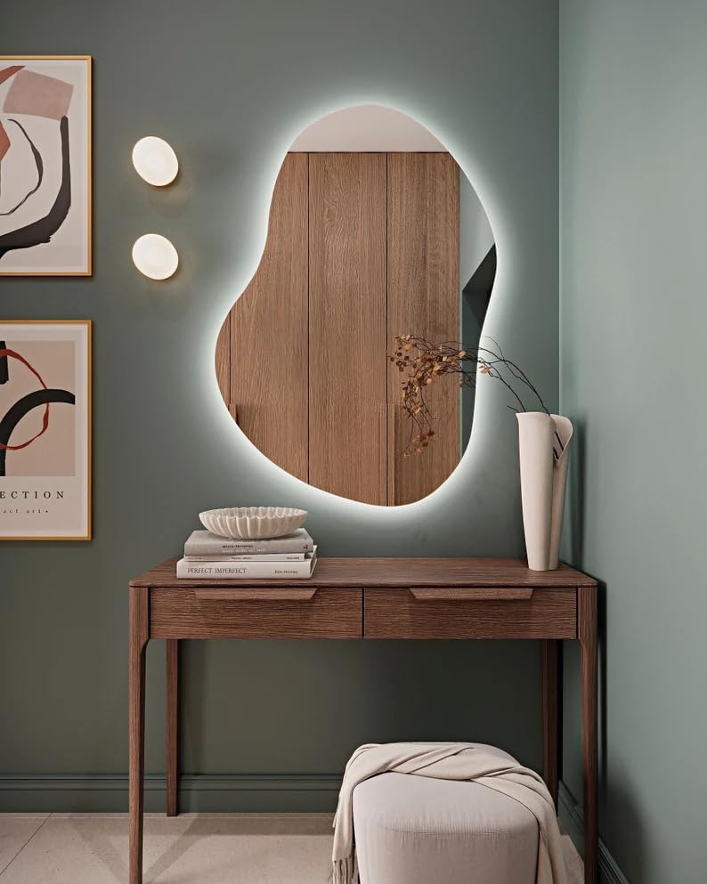 Como Asymmetrical LED Wall Mirror