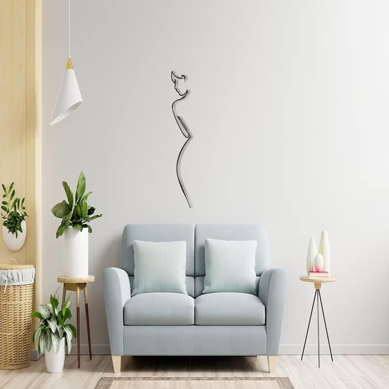 Minimalist Female Body Metal Wall Art