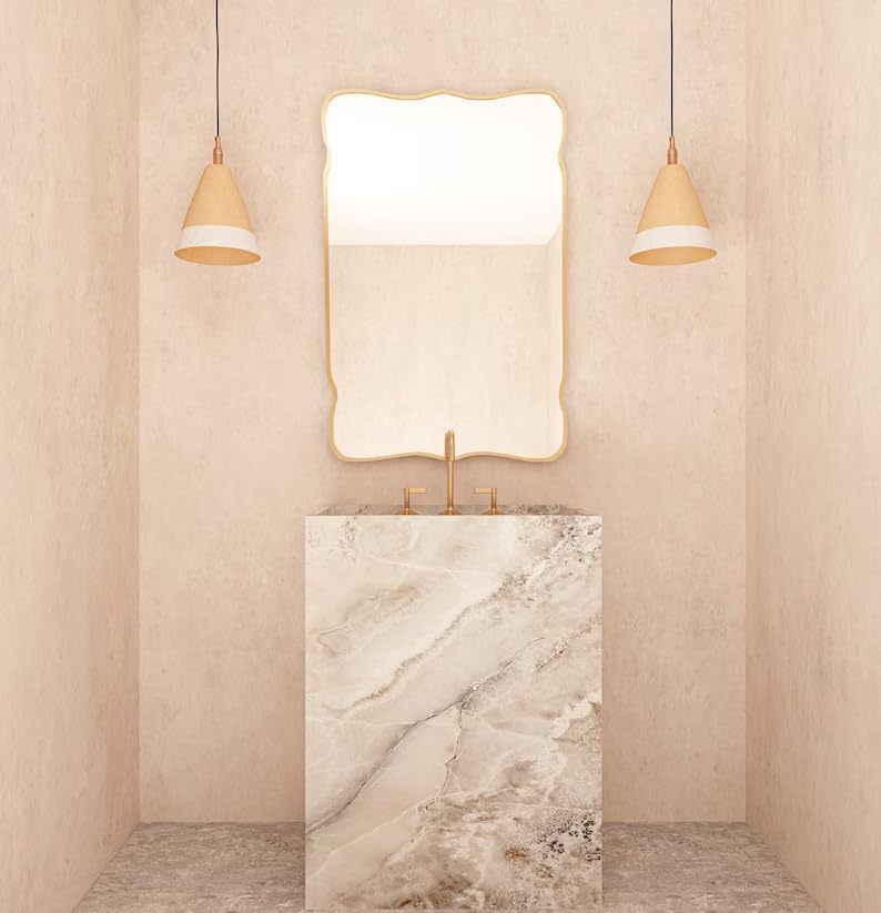 Madrid Asymmetrical Bathroom Mirror for Wall