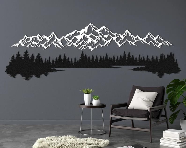 Mountain & Forest Metal Wall Art
