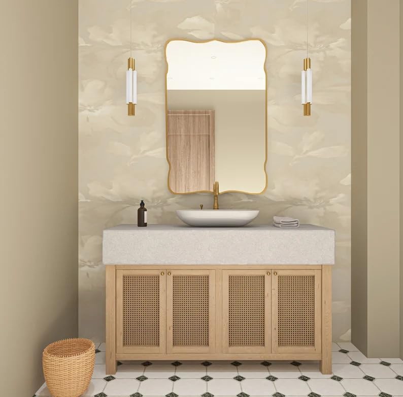 Madrid Asymmetrical Bathroom Mirror for Wall