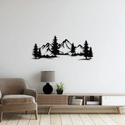 Mountain Forest Silhouette Metal Wall Decor