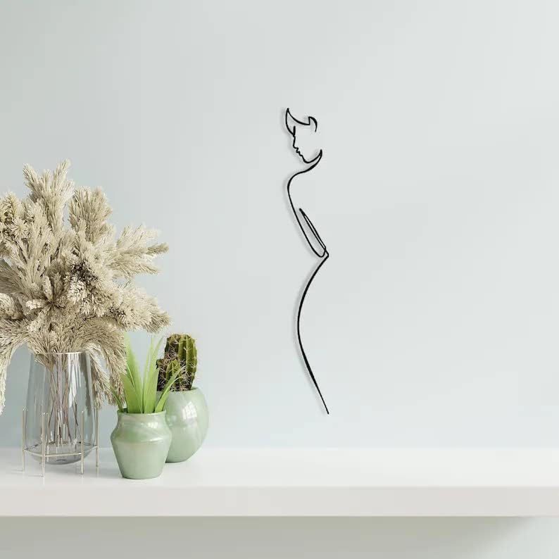 Minimalist Female Body Metal Wall Art