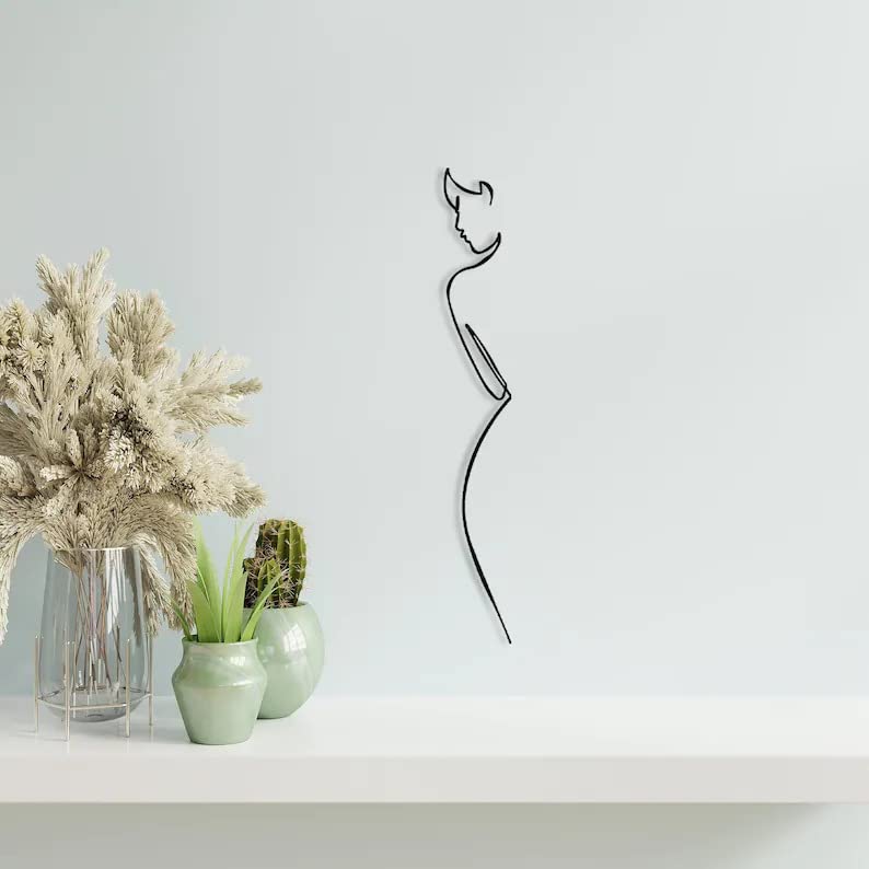 Minimalist Female Body Metal Wall Art