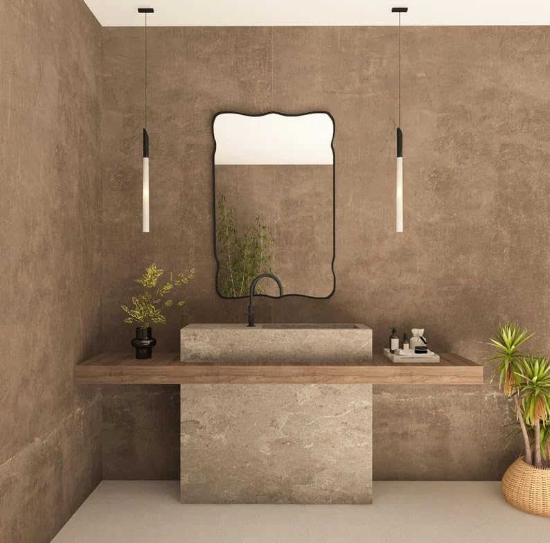 Madrid Asymmetrical Bathroom Mirror for Wall
