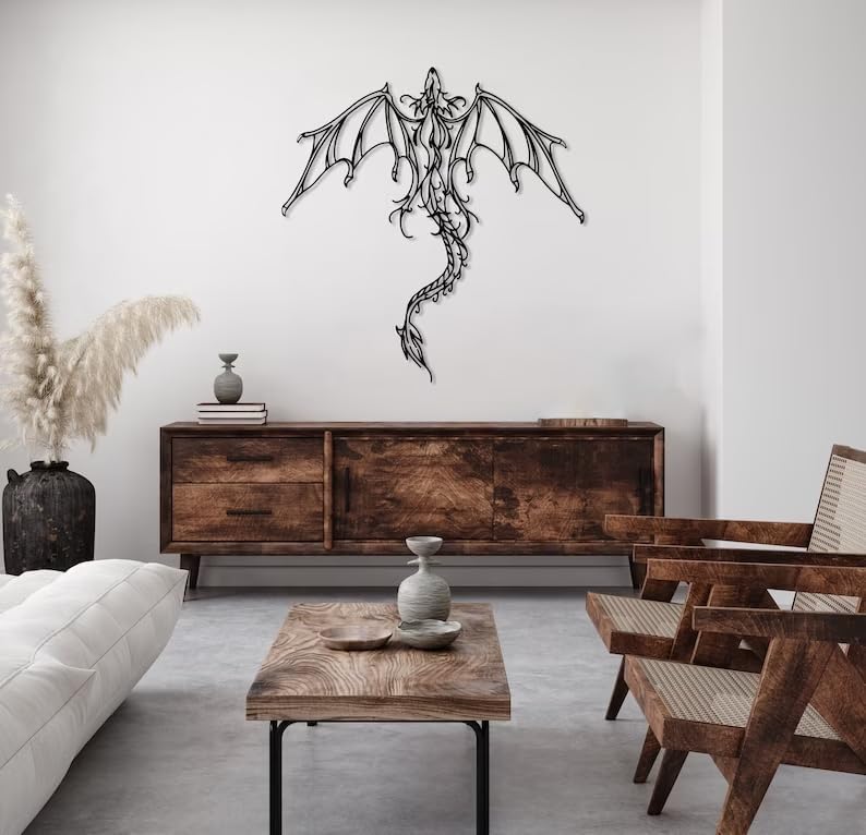 Dragon Metal Wall Art Decor