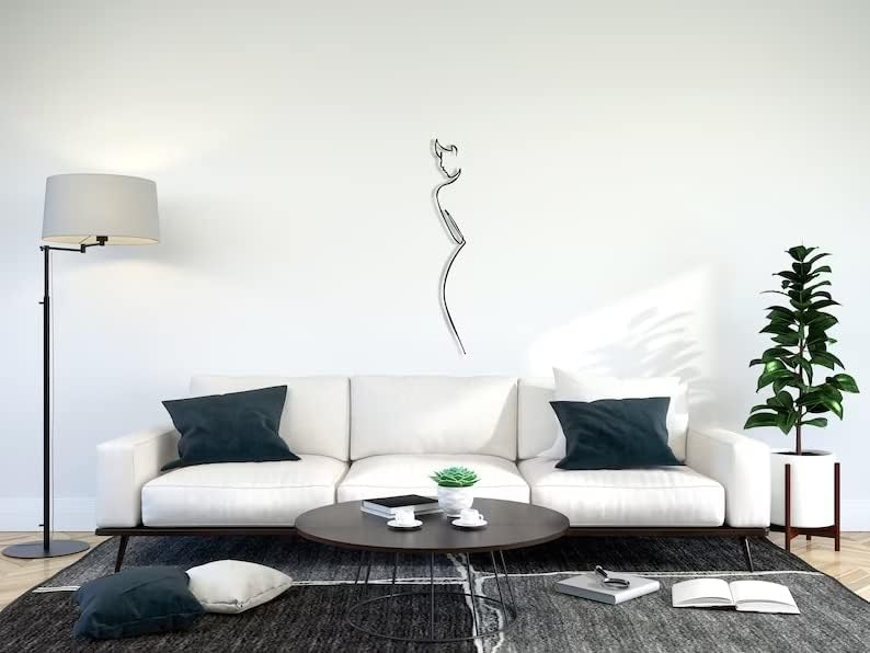 Minimalist Female Body Metal Wall Art