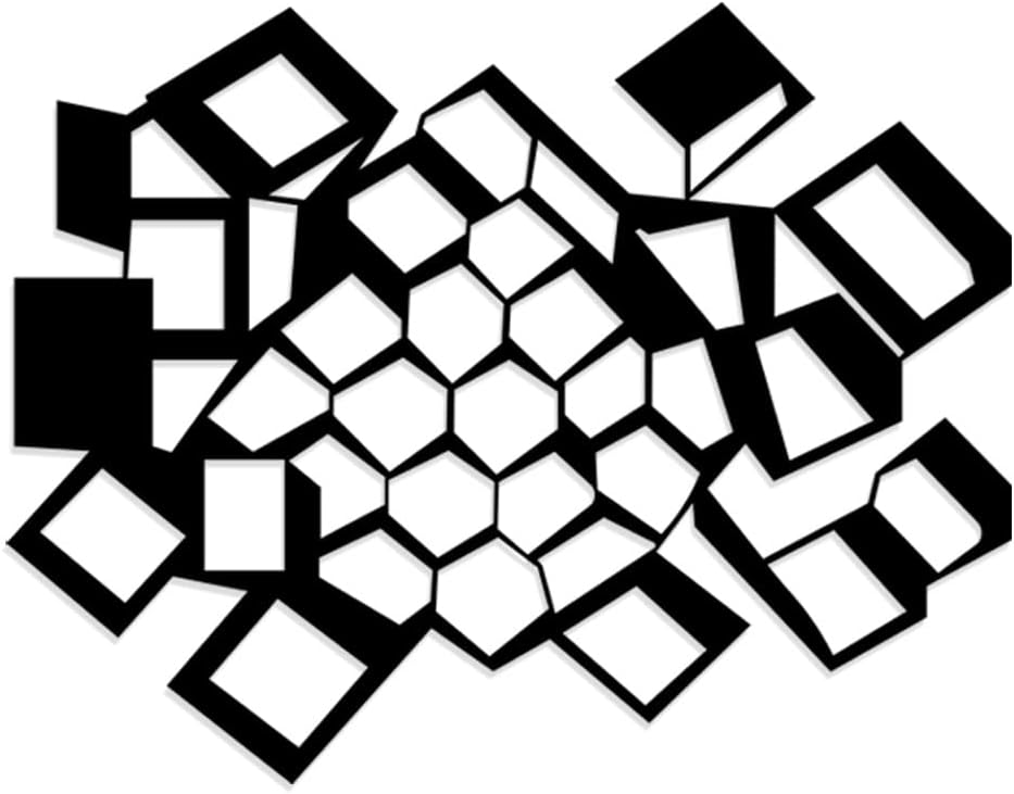 NORTH KAISER Modern Metal Wall Art I Abstract Wall Decor I Geometric Sculptures Decorations For Living Room Bedroom Office (46'' x 34.5'' / 117 x 87.8 cm)