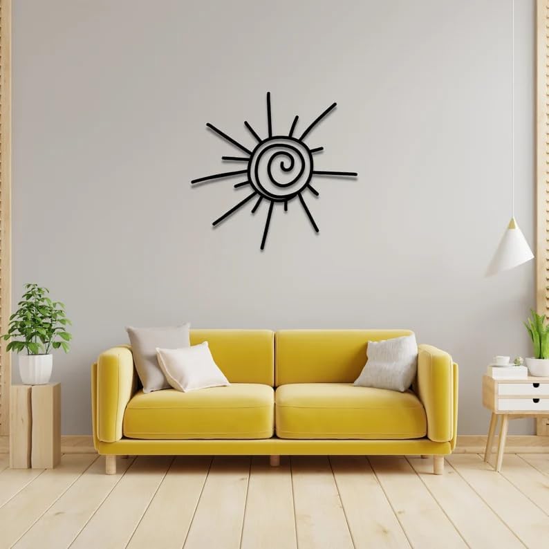 Sun Minimal Metal Wall Art
