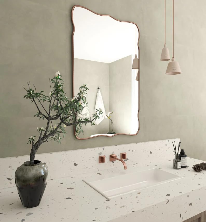 Madrid Asymmetrical Bathroom Mirror for Wall