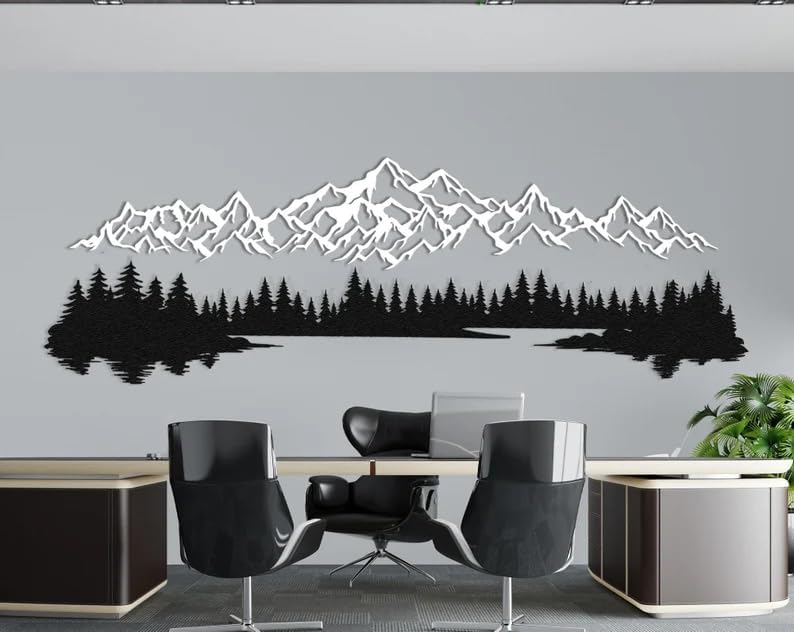 Mountain & Forest Metal Wall Art